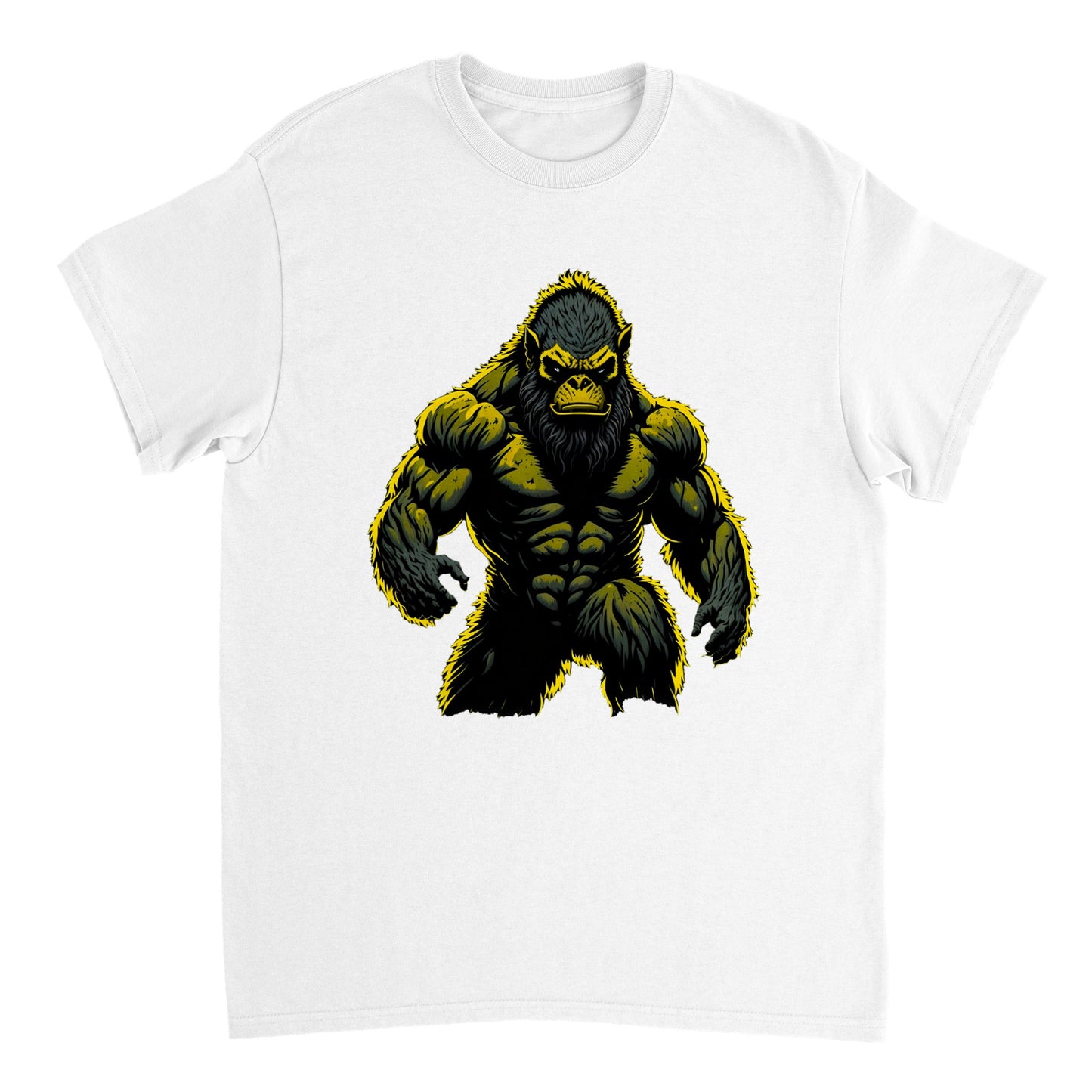 3D Bigfoot Art - Heavyweight Unisex Crewneck T-shirt 3