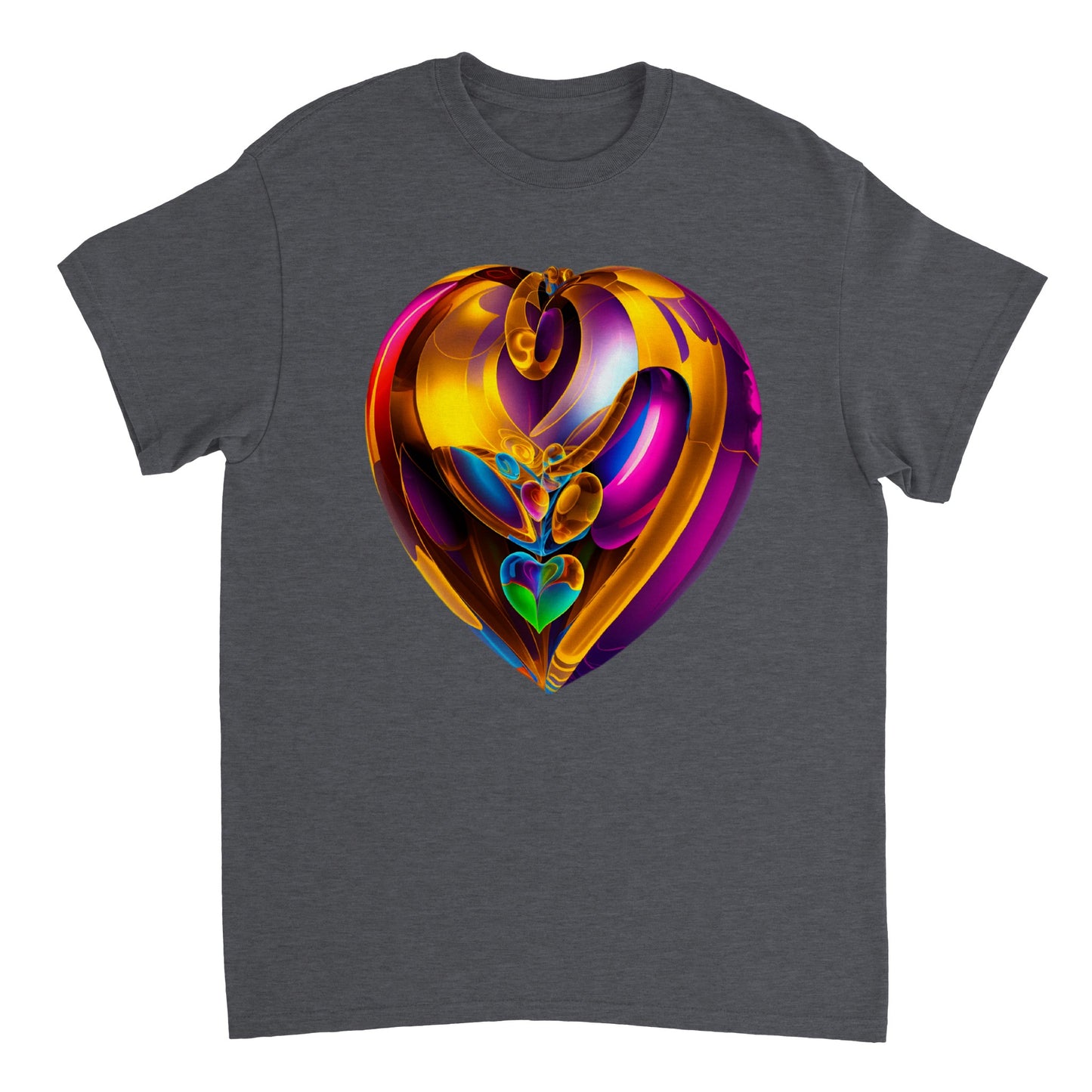 Love Heart - Heavyweight Unisex Crewneck T-shirt 44