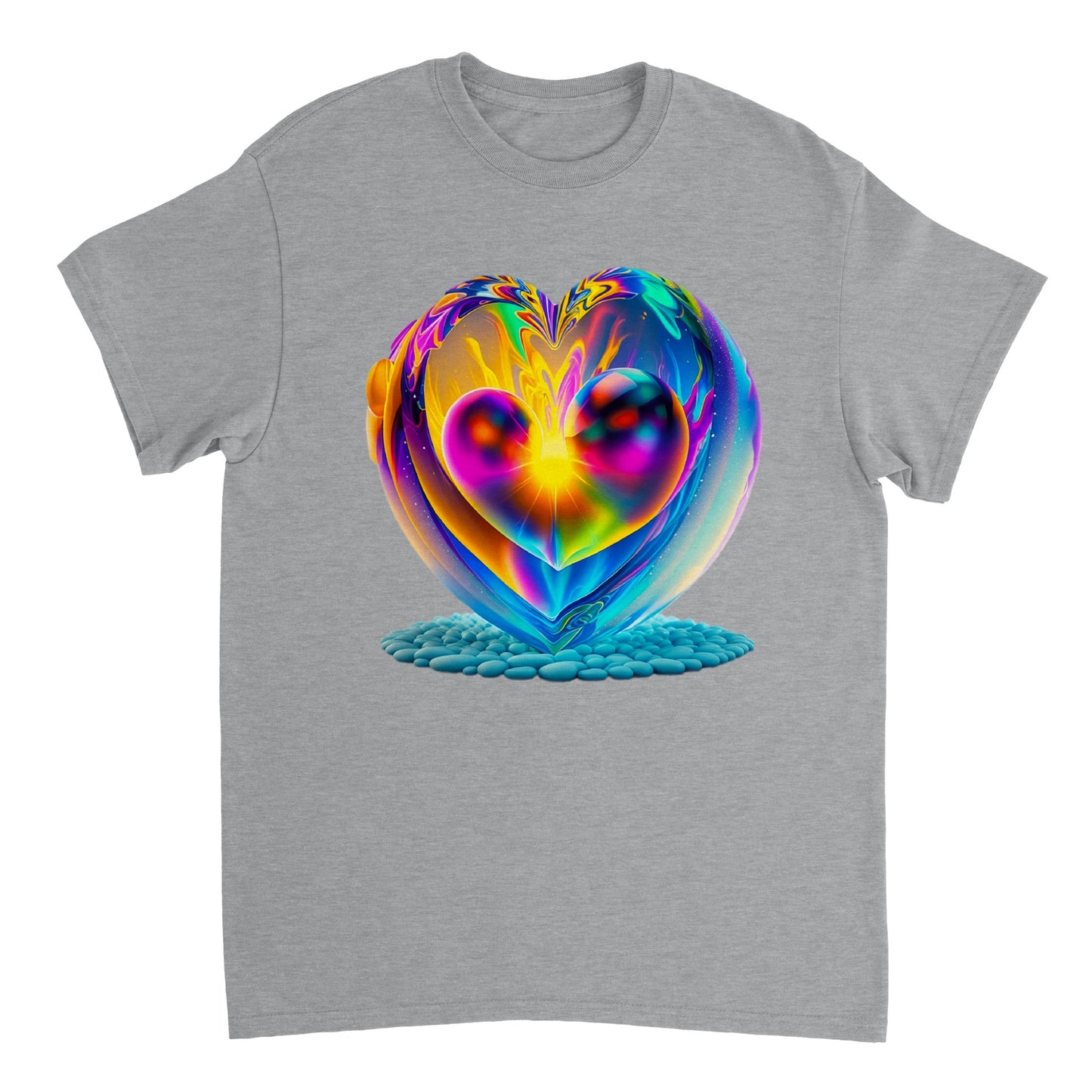 Love Heart - Heavyweight Unisex Crewneck T-shirt 103