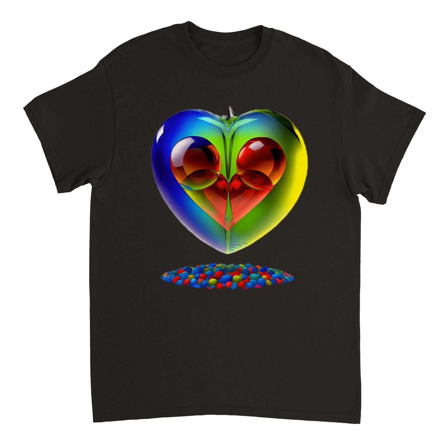 Love Heart - Heavyweight Unisex Crewneck T-shirt 76