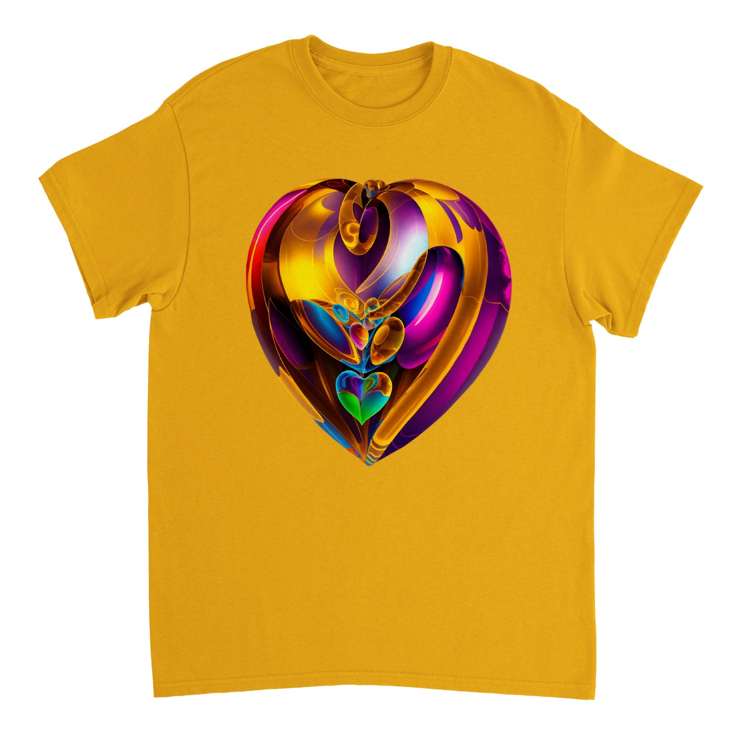 Love Heart - Heavyweight Unisex Crewneck T-shirt 44