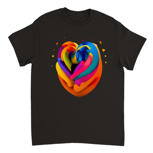 Love Heart - Heavyweight Unisex Crewneck T-shirt 26