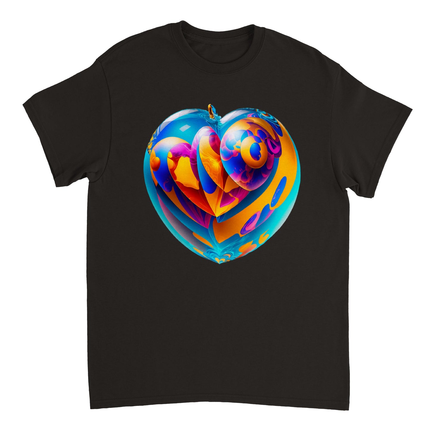 Love Heart - Heavyweight Unisex Crewneck T-shirt 17